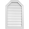 Ekena Millwork Octagonal Top Surface Mount PVC Gable Vent w/ 2"W x 1-1/2"P Brickmould Frame, 18"W x 28"H GVPOT18X2802SF - alternate 1